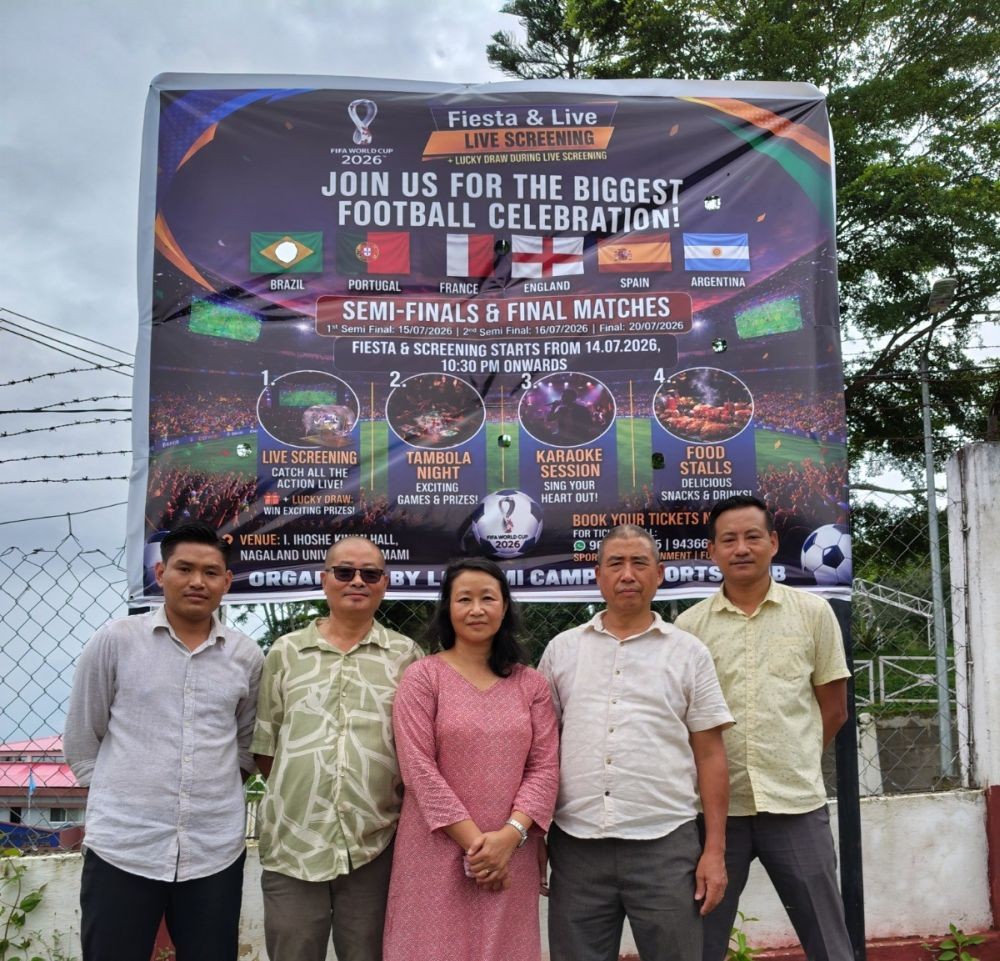 LCSC of Nagaland University has commenced live screening of the FIFA World Cup 2026 on a giant screen at the University Auditorium.